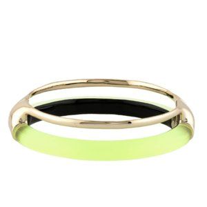 Alexis Bittar | Lucite Neon Yellow Double Band Liquid Hinged Bracelet